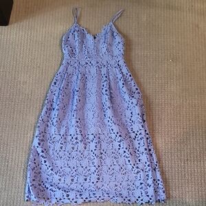 ASTR Lace Lavender/Periwinkle Midi Dress